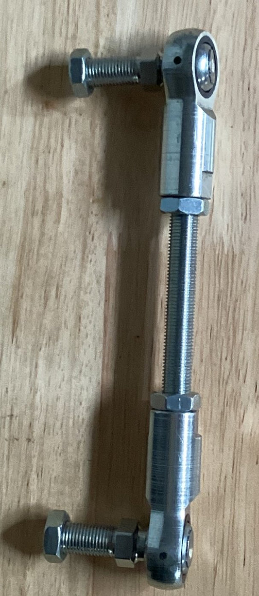 6"-7" Adjustable Link - Dual 3/8"-24 RH Thread Heim Joint "Cablecraft" Rod Ends