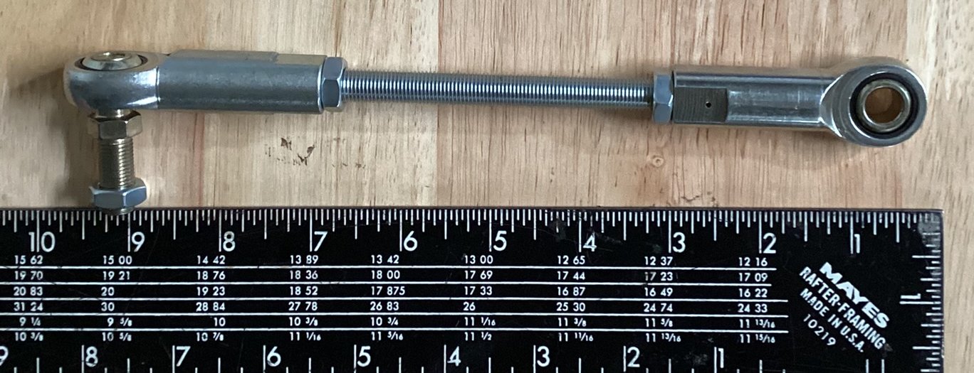 9"-11" Adjustable 3/8-24 Studded w/3/8" Bore Control Linkage Heim Joint/Rod Ends
