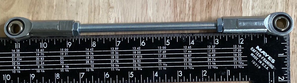 11″-13" Adjustable 3/8-24 Straight Spherical Control Linkage Ends