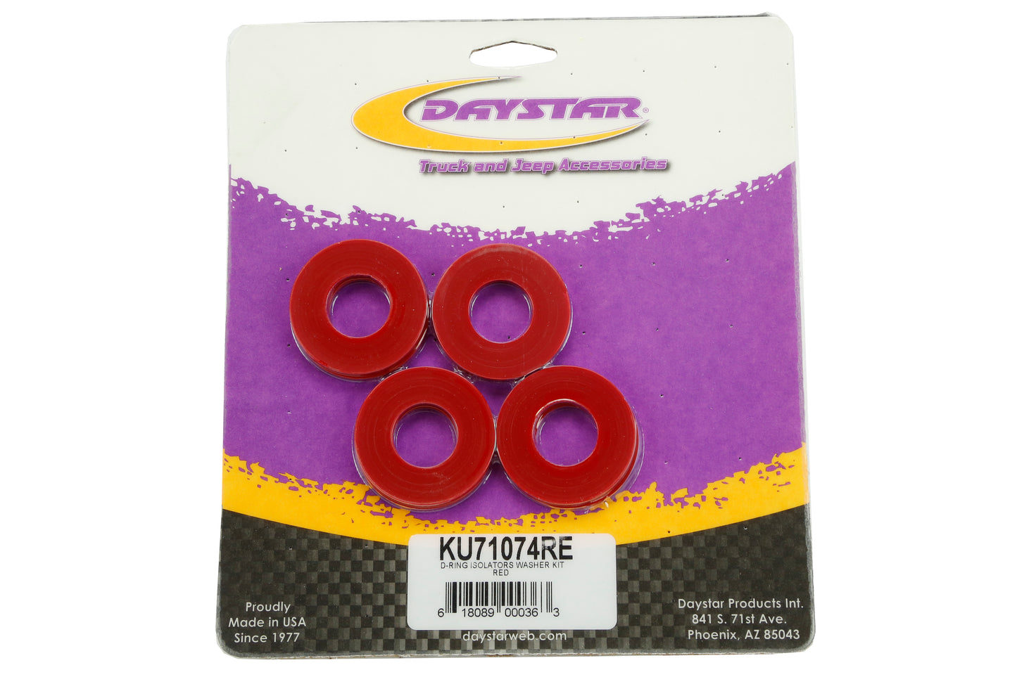 Daystar D-Ring/Shackle Washers - Red (Pair)