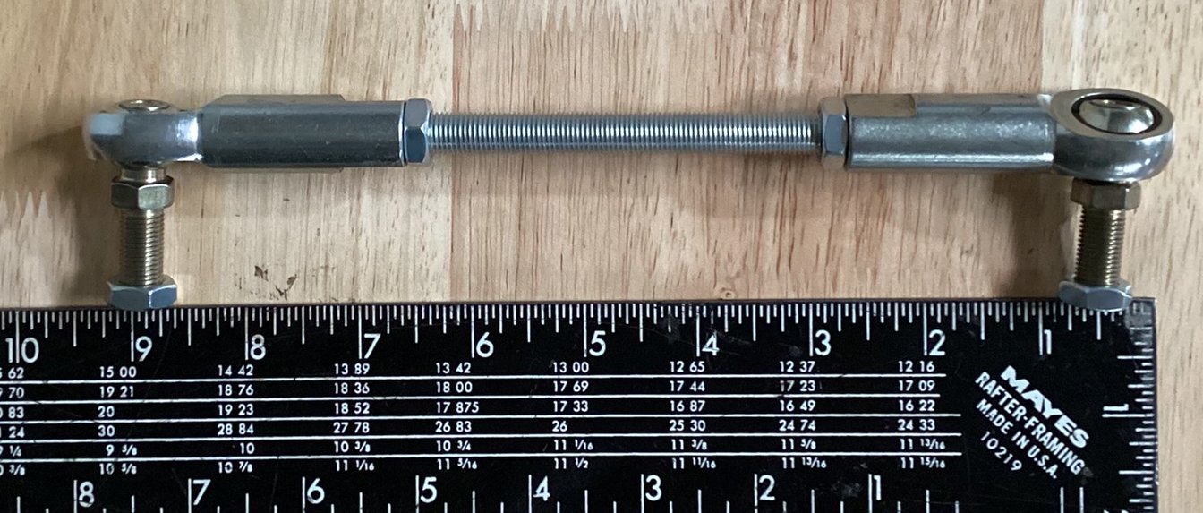 9"-11" Adjustable 3/8-24 Studded Straight Control Linkage Heim Joint/Rod Ends