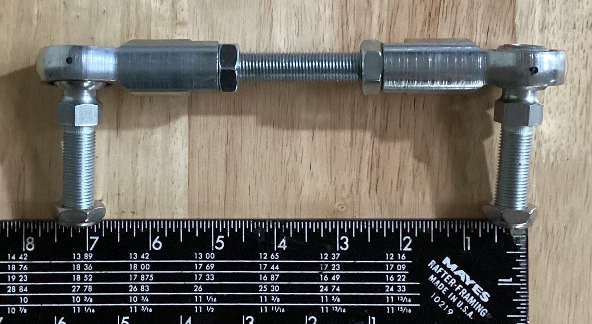 7"-9" Adjustable 1/2" 20 Studded Straight Cablecraft Control Linkage