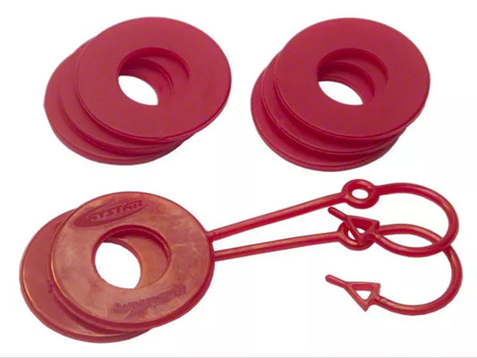 Daystar Locking D-Ring Isolator w/Washer Kit - Red